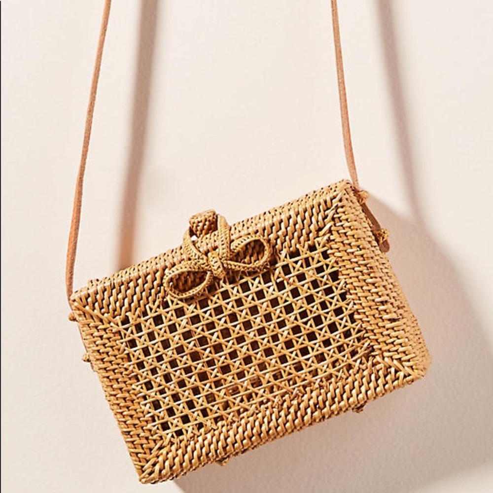 Anthropologie Giovanna wicker crossbody